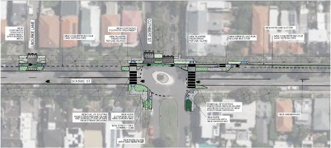 Bourke St Upgrades work areas map 2 of 3