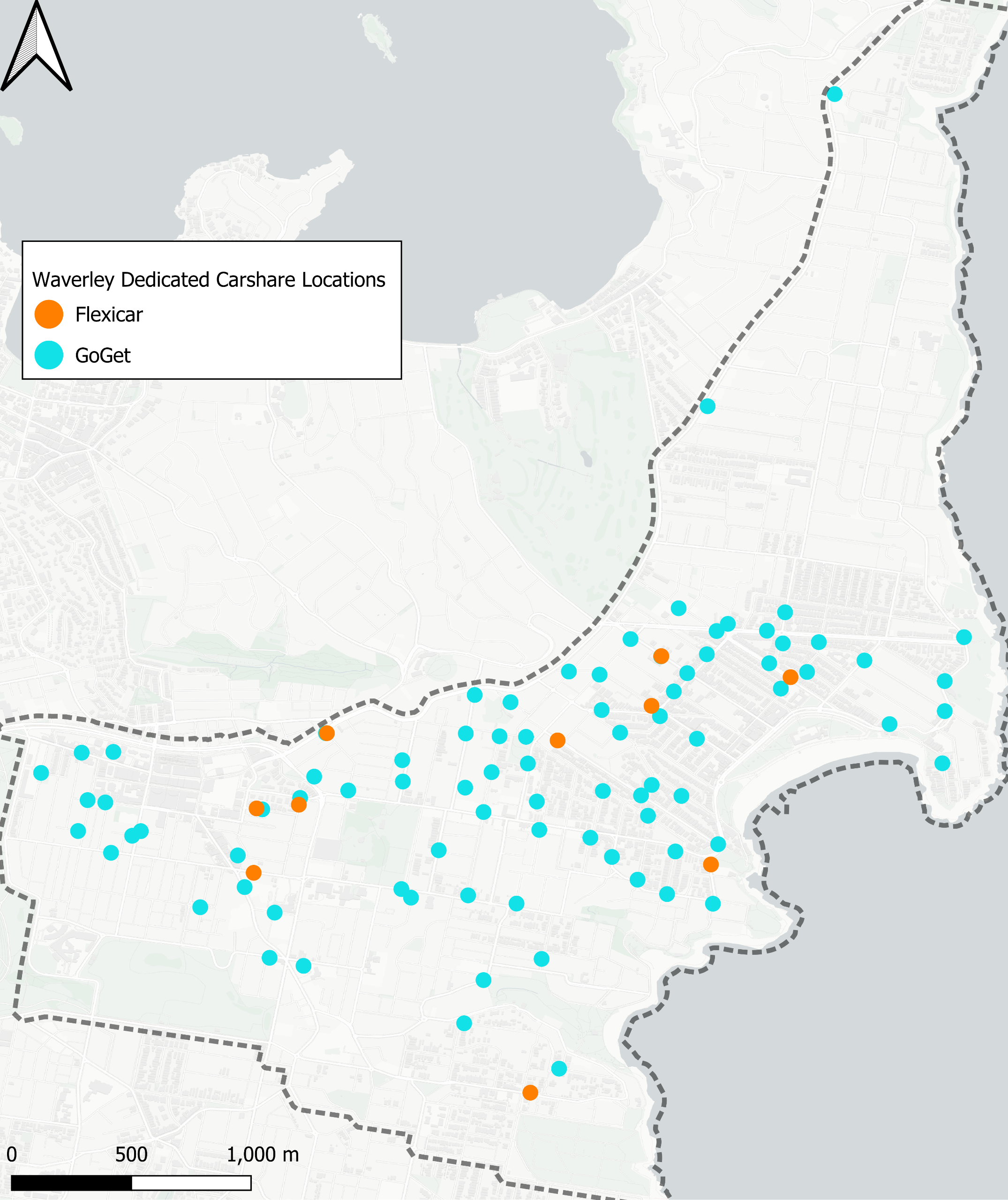Car Share Locations - Click to enlarge